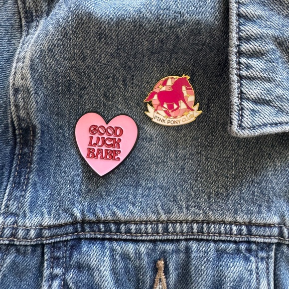 Good Luck Babe x Pink Pony Club Pins - Picture 1 of 5